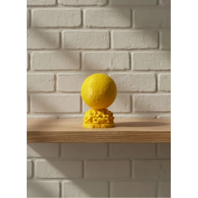 BUĞZ Mini FIFA Futbol Topu Biblo Sarı Renk 10cm Spor Temalı Dekor