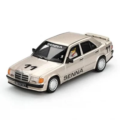 BUĞZ Mini GT 1/64 Mercedes-Benz 190 E 2.3-16 #11 Ayrton Senna 1984 Nürburgring Race of Champions w/ Figure