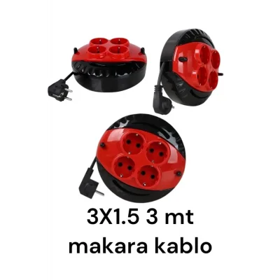 BUĞZ Mini Kablolu Makara 4lü 3mt (3X1,5CM)(1 ADET)