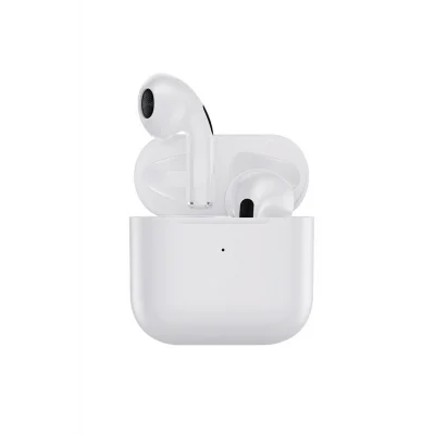 BUĞZ Mini Kablosuz Kulaklık - Bluetooth 5.0, Dokunmatik Kontrol ve Suya Dayanıklı Beyaz Tasarım