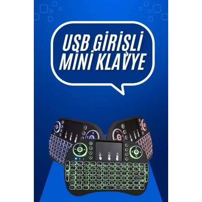 BUĞZ Mini Klavye Gaming Pc Playstation Ledli Mouse Rgb Mouse Bluetooth Usb - Lisinya