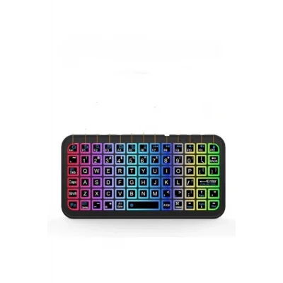 BUĞZ Mini Klavye Smarttv Işıklı Bluetooth Kablosuz Televizyon Ps3 Dizüstü Tabletler Ve Telefonlar İçin