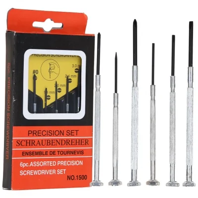  Mini Kuyumcular Ve Saatçiler İçin 6 Lı Tornavida Seti