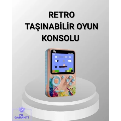 BUĞZ Mini Retro Oyun Konsolu 500 Oyunlu 3.0 İnç Ekran ve Şarjlı Batarya