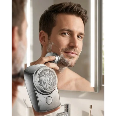 BUĞZ Mini Shaver Sıfır Sakal Taşınabilir Şarjlı Tıraş Makinesi IPX6 Korumalı USB