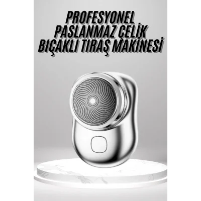  Mini Sıfır Sakal Yanak Tıraş Makinesi USB Şarjlı Sıfır Sakal Taşınabilir Korumalı