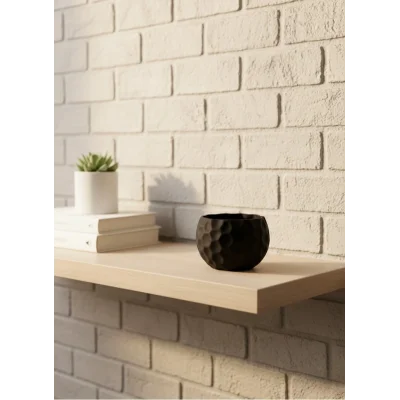 BUĞZ Mini Siyah Dekoratif Saksı 5 cm Modern Masaüstü Bitki Saksısı