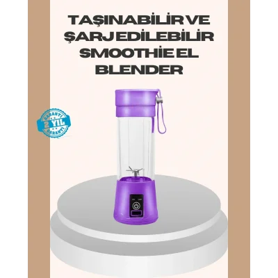 BUĞZ Mini Taşınabilir Blender 380ml USB Şarjlı Detoks Smoothie Hazırlayıcı