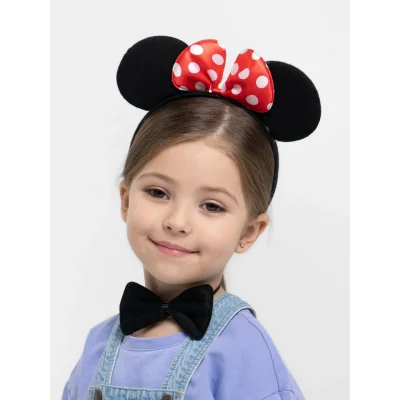 BUĞZ Minnie Mouse Kostüm Seti Taç Kuyruk Papyon Gösteri Seti
