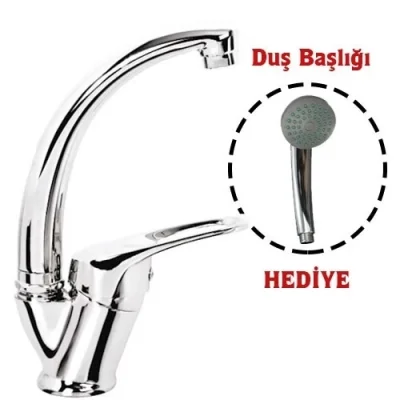  Mix Kuğu Banyo Batarya + Duş Başlığı Hediyeli