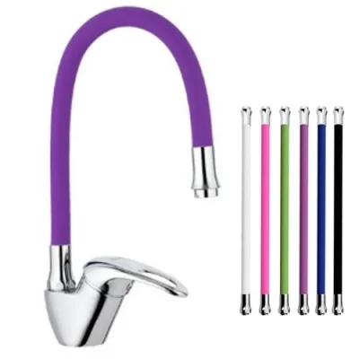  Mix Kuğu Mutfak Evye Bataryası Renkli Oynar Başlıklı Mor