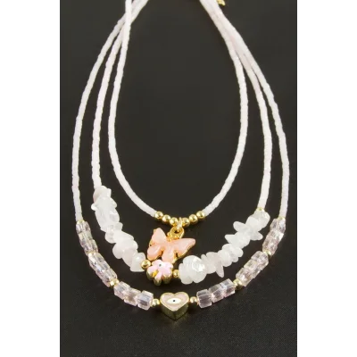 BUĞZ Miyoki Boncuk Küp Kristal Kolye 1 Adet