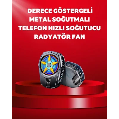  Mobil Cihaz Soğutma Radyatörü – Metal+ABS, Type-C Kablolu
