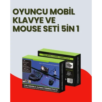  Mobil Uyumlu Klavye Mouse Seti – PUBG ve FPS Oyunları İçin 5i 1 Arada Oyun Kiti
