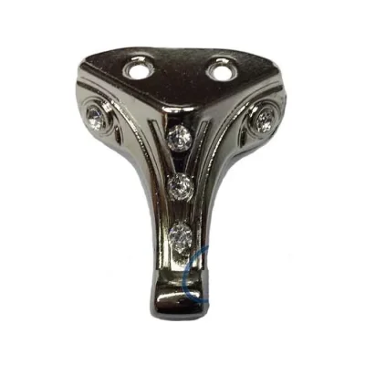 BUĞZ Moda Taşlı Ahşap, Mdf, Sunta Sandık Ayağı, Kutu Ayak 3,5 Cm - Nikel