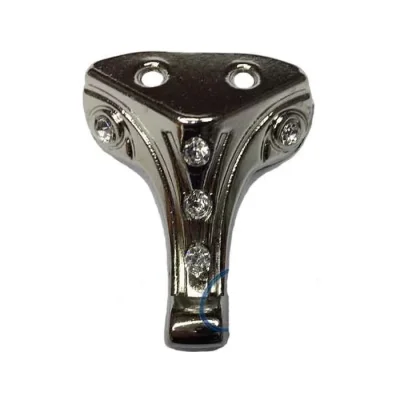 BUĞZ Moda Taşlı Ahşap Sandık Ayağı, Kutu Ayak 3,5 Cm - Nikel, 50 Adet