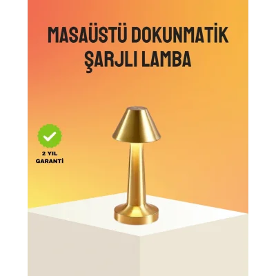 BUĞZ Modern Metal Masa Lambası 3 Işık Renkli Kademesiz Parlaklık Ayarlı