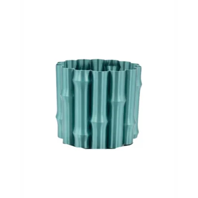 BUĞZ Modern Parlak Yeşil Vazo Dekoratif Şık Tasarım Salon Ofis Kullanım - BUĞZ