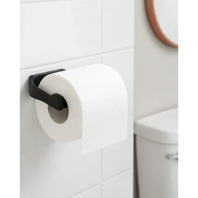 BUĞZ Modern Siyah Tuvalet Kağıtlığı Duvar Tipi Minimal Tasarım Peçetelik