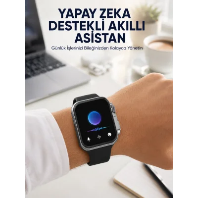 BUĞZ Modern Tasarımlı Akıllı Saat Uzun Pil Süresi ve Net Ekran Yeni Nesil