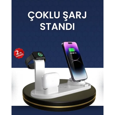  Modern Tasarımlı Çok Fonksiyonlu Kablosuz Şarj Standı