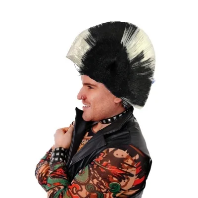 BUĞZ Mohican Mohawk Punk Peruk - 70 Li 80 Li Yıllar Peruk Model 5