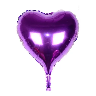 BUĞZ Mor Kalp Uçan Folyo Balon 80 Cm.
