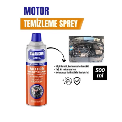 BUĞZ Motor Temizleme Spreyi - 500 ml - Güçlü Formül