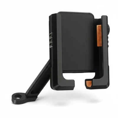 BUĞZ Motosiklet Gidon Telefon Tutucu–360° Döner, Kaymaz Sabitleme Sistemli, Sarsıntı Önleyici Telefon Tutucu Aparat