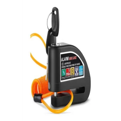 BUĞZ Motosiklet için su geçirmez 110db alarmlı halatlı disk kilidi motor kilit Lüzumlu