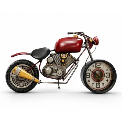 BUĞZ Motosiklet Tasarımlı Metal Duvar Saati Alk5791