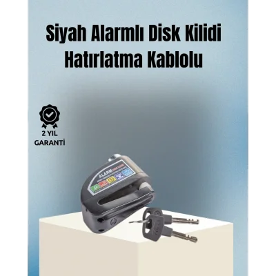 BUĞZ Motosiklet ve Bisiklet İçin 6mm Pinli Alarmlı Disk Kilidi