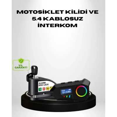 BUĞZ Motosiklet ve Günlük Kullanım İçin Bluetooth Hoparlör ve Disk Kilidi Seti