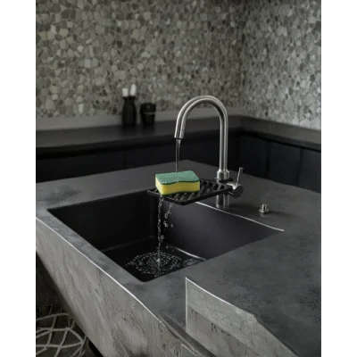 BUĞZ Musluğa Monte Sünger Organizeri Hijyenik Drenajlı Pratik Tasarım