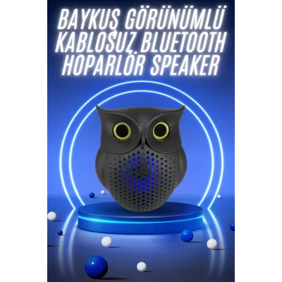  Müzik Çalar Bluetooth Hoparlör Speaker 5.0 Kablosuz Baykuş Görünümlü