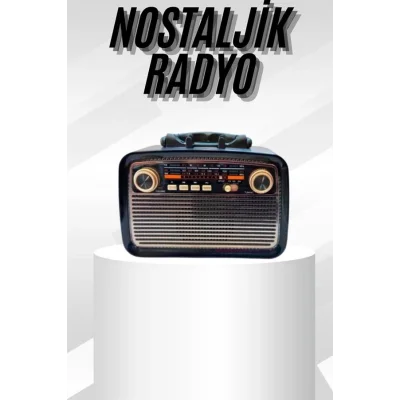 BUĞZ Müzik Kutusu Bluetooth Bağlantılı El Fenerli Nostaljik Tasarım Radyo - BUĞZ