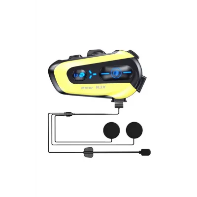 BUĞZ N3x Rgb Işıklı Intercom 3 Kişi Bağlantılı 1000mah Motosiklet Bluetooth Kulaklık Seti