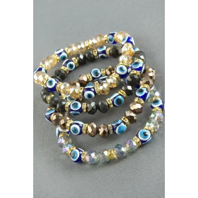 BUĞZ Nazar Taşlı Kristal Bileklik