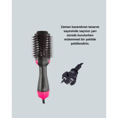 BUĞZ Negatif İyon Teknolojili Saç Kurutma ve Şekillendirme Fırçası - Lisinya