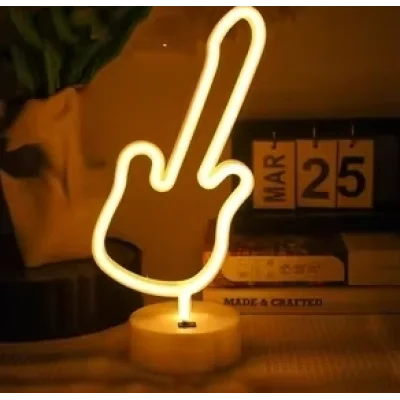 BUĞZ Neon Gitar Masa Lambası
