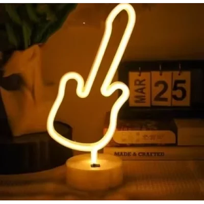  Neon Gitar Masa Lambası