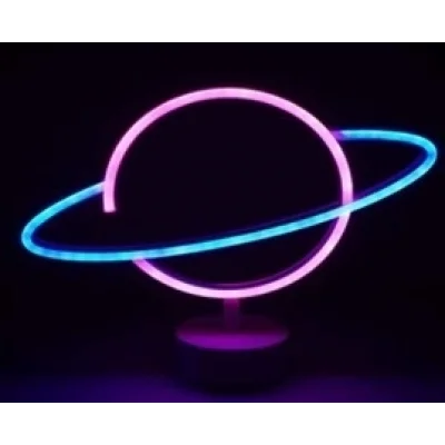 BUĞZ Neon Işıklı Satürn Lamba Pil+usb Mz-n15