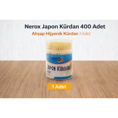 BUĞZ Nerox Japon Kürdan 400 Adet Ahşap Hijyenik Kürdan 1 Adet