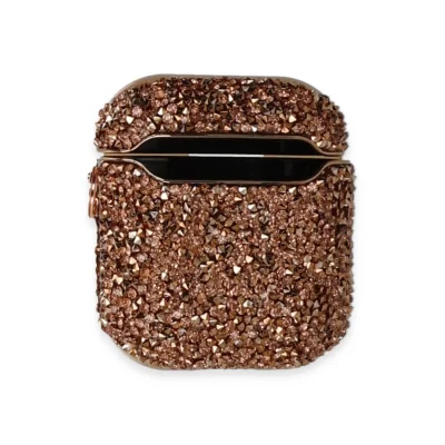 BUĞZ Airpods 2 (2.nesil) Mira Taşlı Kılıf - Rose Gold