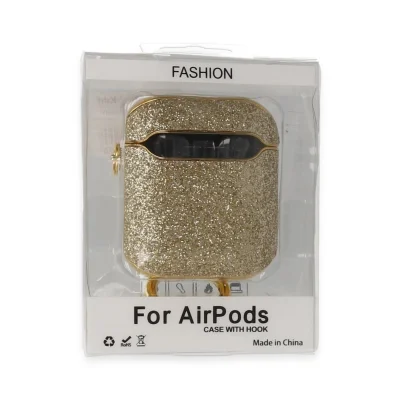 BUĞZ Airpods 2 (2.nesil) Spell Simli Kılıf - Gold