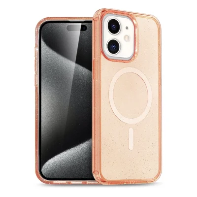 BUĞZ İphone 12 Kılıf  Magsafe Kapak - Turuncu