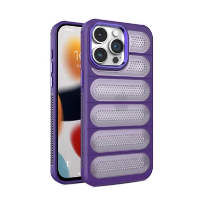 BUĞZ İphone 14 Pro Kılıf Airmax Silikon Kapak - Derin Mor