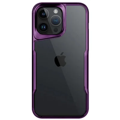 BUĞZ İphone 14 Pro Max Kılıf Boyi Silikon Kapak - Derin Mor