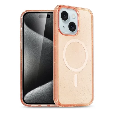 BUĞZ İphone 15 Plus Kılıf  Magsafe Kapak - Turuncu