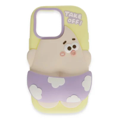 BUĞZ İphone 15 Pro Kılıf Poky Karakter Silikon Kapak - Desen 5